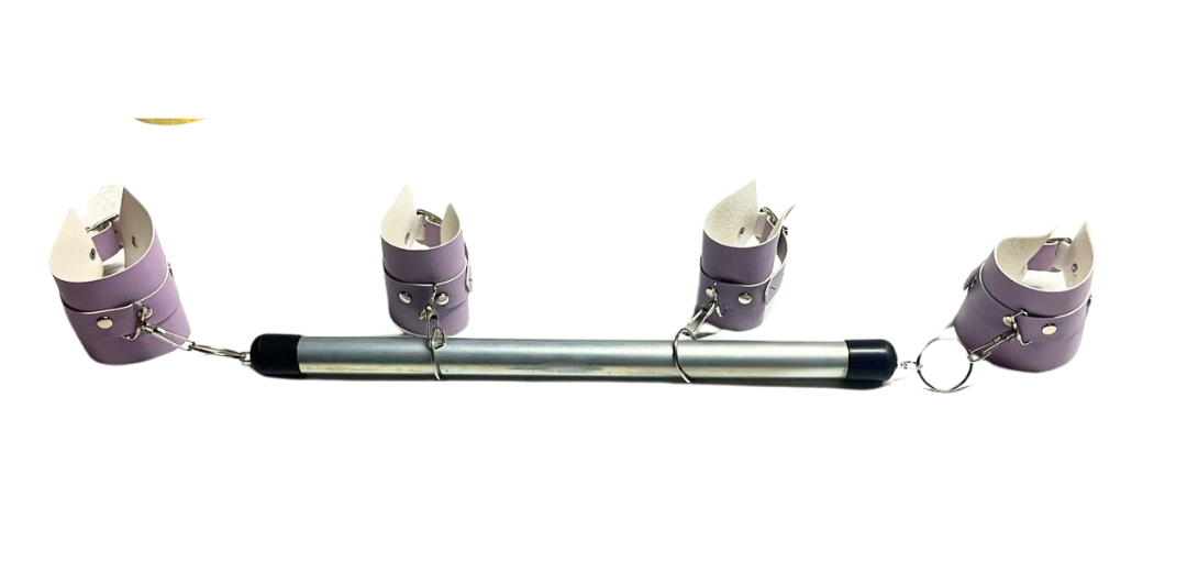 Fantezi Seksi Deri Borulu Lila El Ayak Kelepçesi