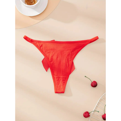 Büyük Beden Fantezi Kadın 2'li Fiyonklu Halkalı Tanga