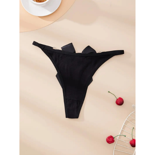 Fantezi Kadın 2'li Fiyonklu Halkalı Tanga