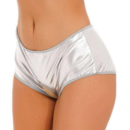 Fantezi Gümüş Özel Bölgeleri Açık Parlak Külot