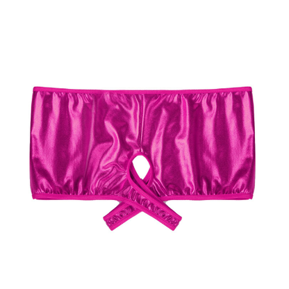 Fantezi Pembe Özel Bölgeleri Açık Parlak Külot