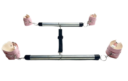 Fantezi Pembe Deri Seksi Borulu Yatak Kelepçesi