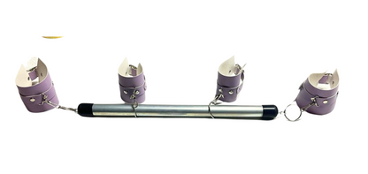 Fantezi Seksi Deri Borulu Lila El Ayak Kelepçesi