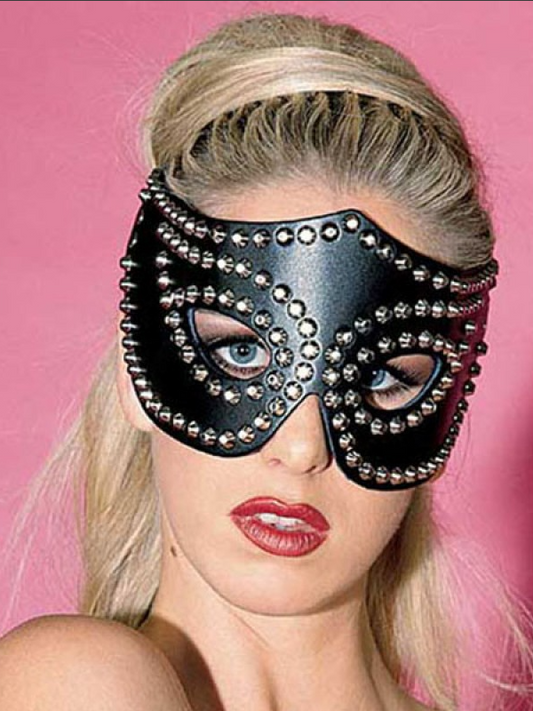 Fantazi Metalli Deri Seksi Parti Maskesi