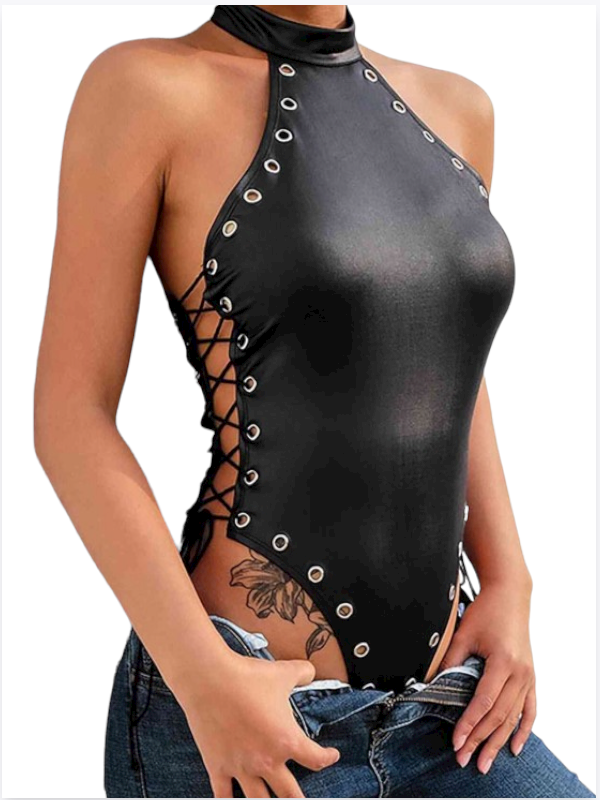 Fantezi Yanları Kuş Gözlü Yandan Bağlamalı Seksi Babydol