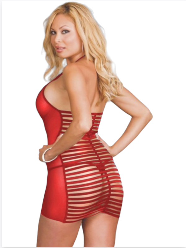 Büyük Beden Kırmızı Fantazi Seksi Tül Babydoll