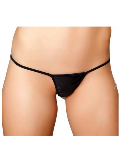 Büyük Beden Fantezi Siyah Lame String Tanga