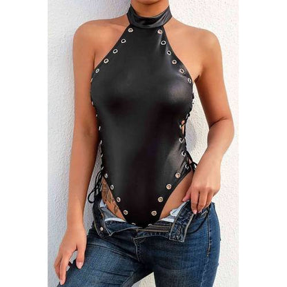 Fantezi Yanları Kuş Gözlü Yandan Bağlamalı Seksi Babydol