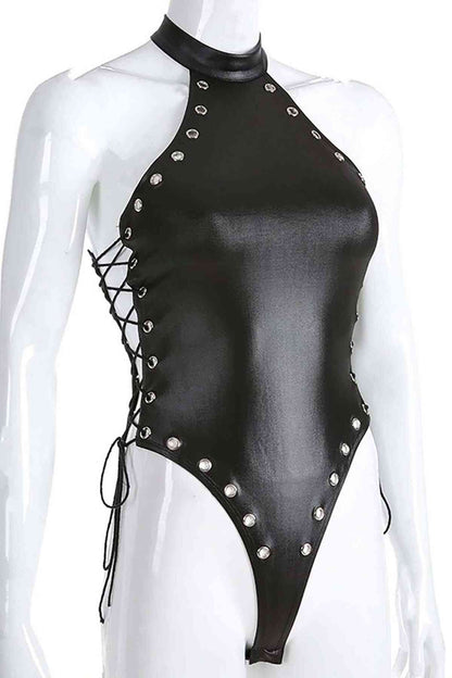 Fantezi Yanları Kuş Gözlü Yandan Bağlamalı Seksi Babydol