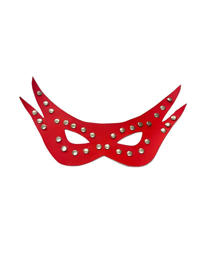 Deri Fantezi Kırmızı Parti Maskesi