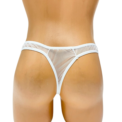 Fantezi Seksi Beyaz Transparan Erkek İç Çamaşırı